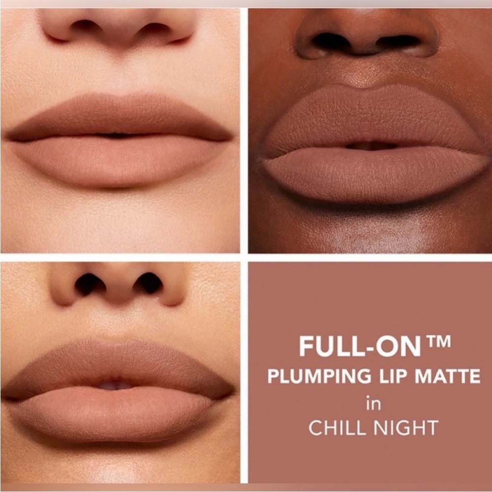 Buxom Full On Plumping Lip Matte Cream Lip Gloss Chill Night New in Box